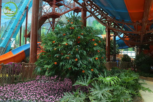 四川都江堰融創(chuàng)茂水樂園仿真植物 仿真樹 景觀園林工程案例